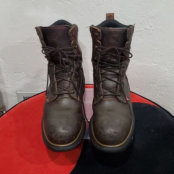 Red Wings 4200 High Steel Toe Boots in Brown Leather Size 10 main image 8